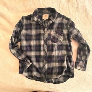 CloudVeil, Flannel Shirt, Blues and Red, Large